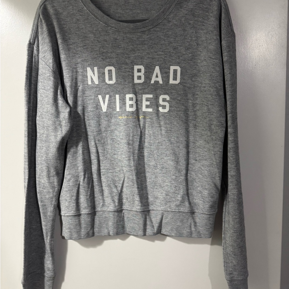 Spiritual Gangster Gray 'No Bad Vibes' Sweatshirt